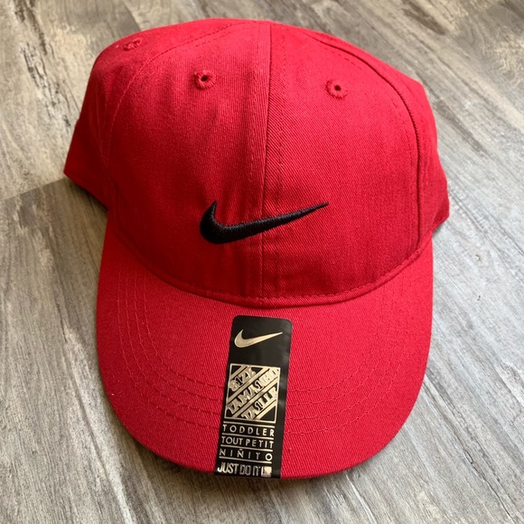 nike hat red and black